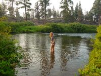 Erfrischung im Salmon River