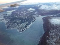 In den Fjorden ist das Meer zugefroren
